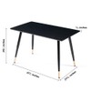 Black Modern Kitchen Dining MDF Table for Smart Home