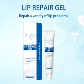 Lip Repair Gel for Cracked Dry Lips,Hydrating Lip Balm with Mint Extract,Hydrating Protection & Fade Lip Lines Overnight,Brightening Lip Color