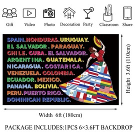 Hispanic Heritage Month Decorations Latin American Banner Spanish Classroom Decorations National Hispanic Heritage Month Decorations for Classroom Home