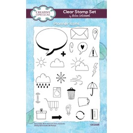 Creative Expressions Helen Colebrook-Clear Stamp Set-Planner Icons, 4 in x 6 in
