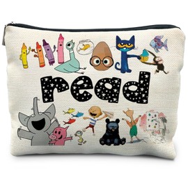 RYYCDOI Reading Makeup Bag, Reading Gifts for Women, Gifts for Teacher Librarians Writers Readers, Reading Lovers Gifts, Cute Gifts for Women, Read Cosmetic Bags Toiletry Bag for Women