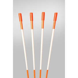 72" Fluorescent 6 FT. Orange 25 Driveway Markers, Reflective Snow Stakes, Plow Stakes,5/16" Thick, 25Pack 6 FT. Tall