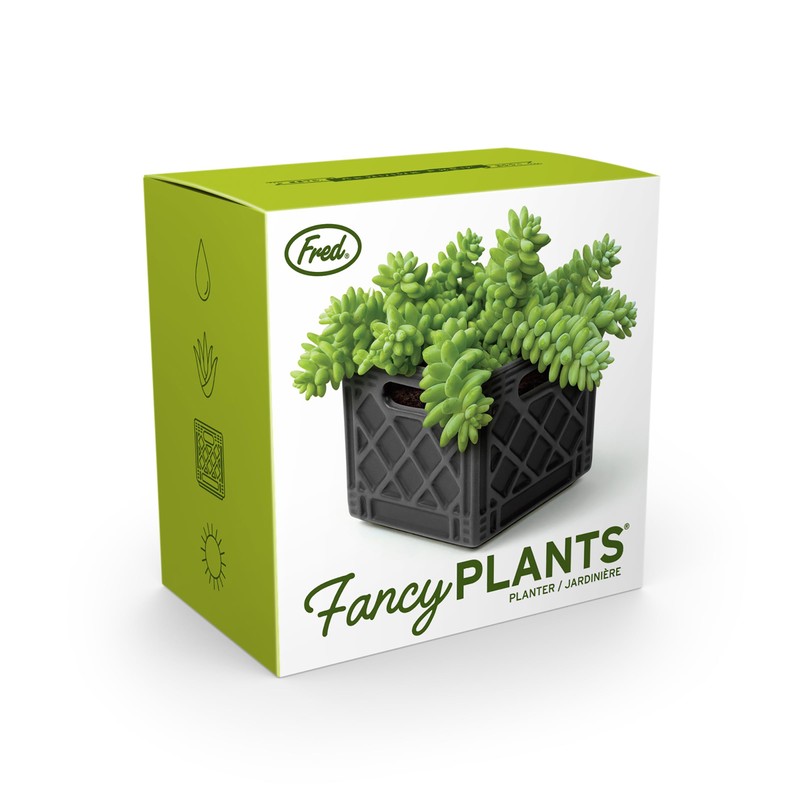 Genuine Fred Fancy Plants Milk Crate, Planter