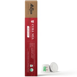 Cuba Mia Decaffeinated for Espresso Original Machines | Organic Coffee | Cuban Espresso Colada Cafecito | High Intensity Low Acidity Ristretto Dark Roast | Roasted in Miami, FL | Compostable Biodegradable Pods…(10 Pods)