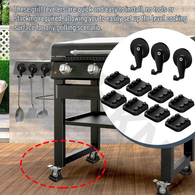 8 Pack Griddle Leveling Shims/Grill Accessories Compatible with Black st-one