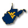 West Virginia Mountaineers 4 Inch State Shape Vinyl Decal Sticker