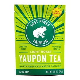 Yaupon Tea - 16 Tea Bags - Light Roast - Lost Pines Yaupon Tea - Sustainably wild harvested yaupon, the only caffeinated plant native to North America.