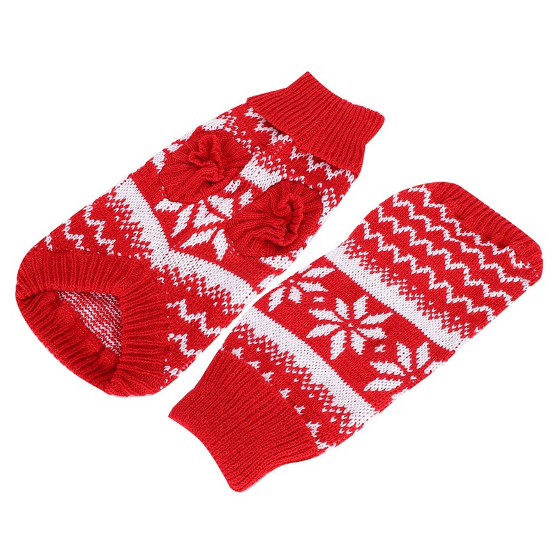Lovely Snowflake Pet Clothing Winter Christmas Sweater Warm Clothes for