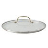 Greenpan Glass Lid, 11.0 inches (28 cm), Stainless Steel, Gold,