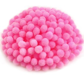 TOAOB 300pcs Pink Pom Poms 10mm Fluffy Felt Balls Fuzzy Pompoms for Crafting DIY Crafts Decorations