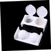 WOONEKY Elegant Nail Cup with Lid 2 Hole Soaking Dish