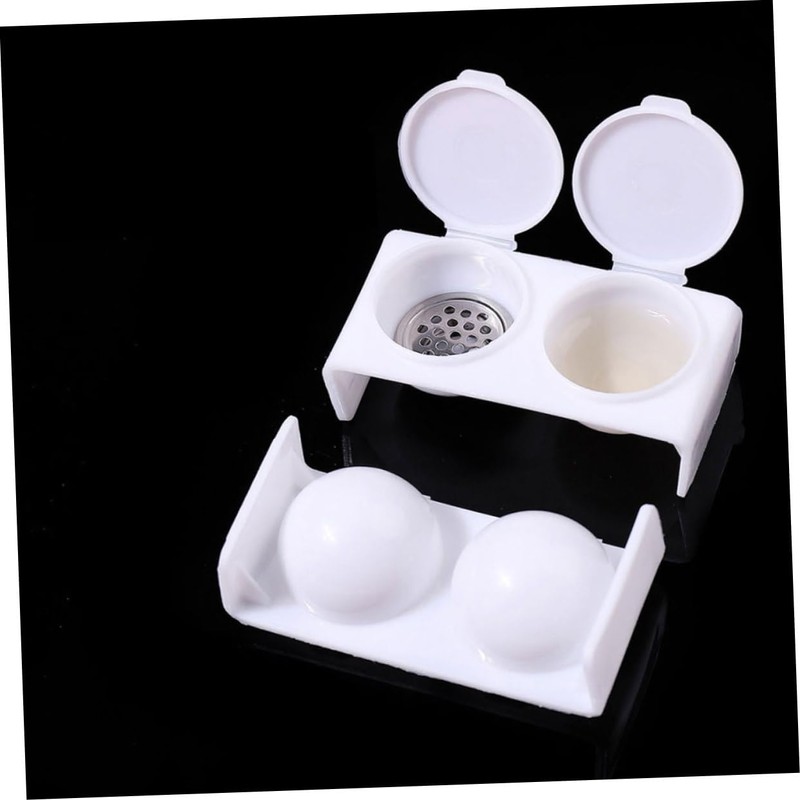 WOONEKY Elegant Nail Cup with Lid 2 Hole Soaking Dish