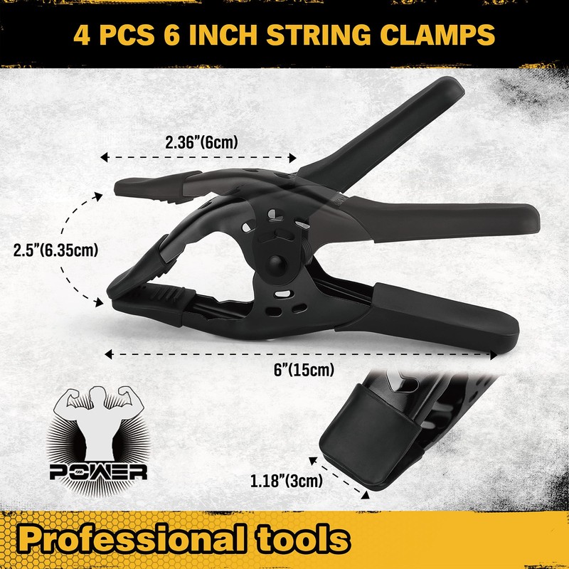 8-Piece Clamps for Woodworking - 4 Pcs 6 inch Bar