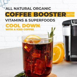 Sollo VITTA Dark Roast, Organic Coffee Pods - Enhanced with Vitamins B & D3 for Immunity Support, USDA Certified, Compatible with Keurig 2.0 K-Cup Brewers, 24 Ct