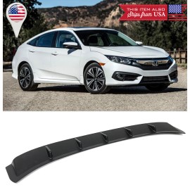 SDZ Rear windshield Vortex Generators Spoiler Deflector Fit 16-21 Honda Civic 4D