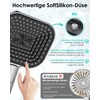 Duschkopf Wassersparend, Duschbrause Groß 135mm, Handbrause mit Antikalk-Funktion 【Lebensmittelechtes Silikon】【43%
