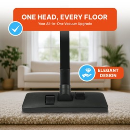 Central Technology Systems Universal Vacuum Floor Tool - 32mm Fit for Numatic Henry, Hetty, Vax, Hoover & More - Dual Hard Floor & Carpet Head with Pedal Switch - Durable Replacement Attachment