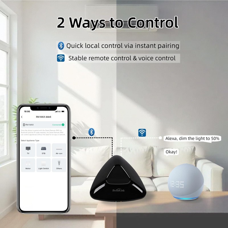 BroadLink Universal IR/RF Remote RM MAX, Wi-Fi & BLE Smart