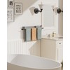 Alise Double Towel Bar Black,28" Towel Rack for Bathroom Wall