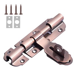 4 Inches Heavy Duty Gate Latch Bronze Stainless Steel Door Lock Bolt,Barrel Sliding Door Lock for Bathroom,Bedroom,Garden Doors