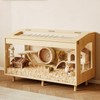 HOTAMO Wooden Hamster Cage with Acrylic Board Base, 31.5"