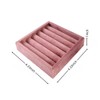 SCIKHETF Velvet 5 Slots Ring Earrings Trays Small Showcase Display