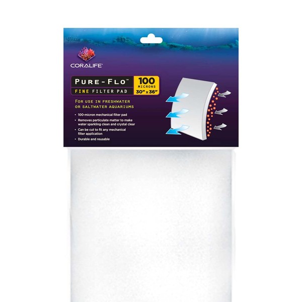 Coralife (Energy Savers) ACL01219 100mc Pure Fluorescent Filter Pads, 36 by 30-Inch
