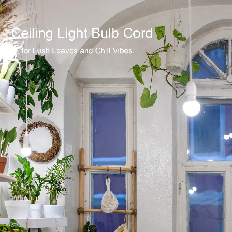 Jimosoon Light Bulb Socket with Cord - 10Ft Plug in