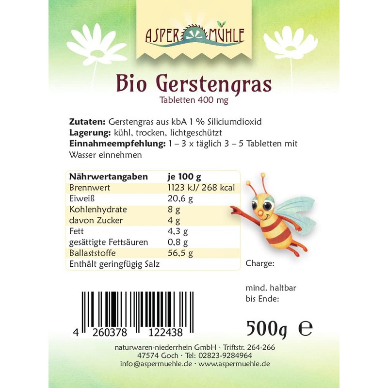 Organic Barley Grass Pellets - Tablets 500g