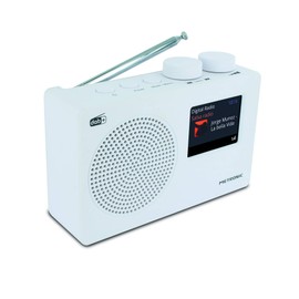 METRONIC 477252 DAB Radio (DAB+, FM, Portable, Block Design) White