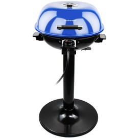 Techwood 1600W Indoor Outdoor Electric Grill, Electric BBQ Grill, Portable Removable Stand Grill, Blue