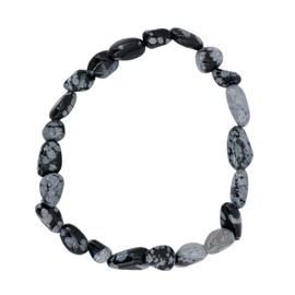 Taddart Minerals - Nugget Natural Gemstone Bracelet on Elastic Nylon Thread - Handmade, Rubber