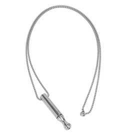 Breathing Necklace Meditation Necklace Relieve Pressure Stylish Stainless Steel Reduce Anxiety Office Unisex (Silver)