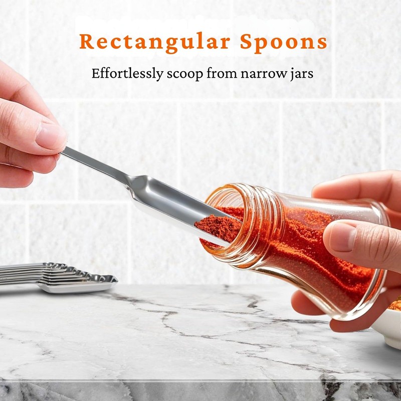 35PCS Stainless Steel Measuring Cups and Spoons Set, 7 Nesting