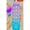 Motivational Drinking Water Bottle with Time Marker & Stickers –