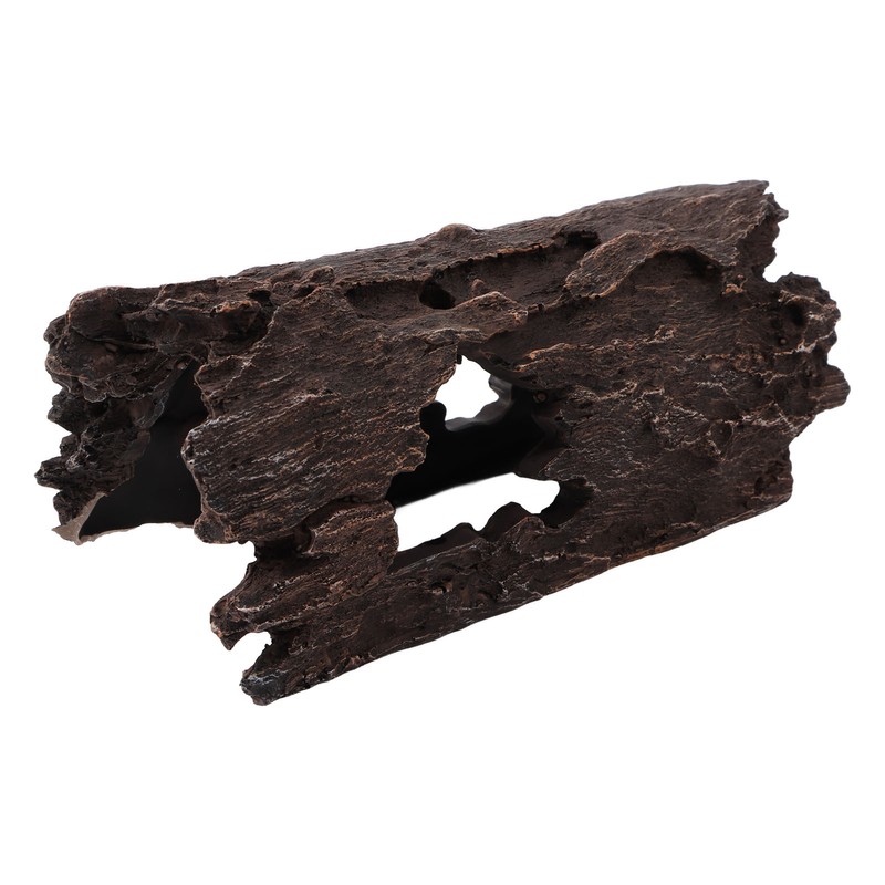 Resin Wood Aquarium Decorations Reptile Hollow Tree Trunk Cavern Bark