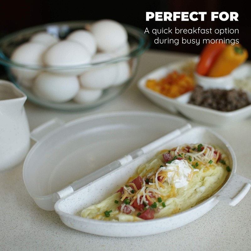Culinary Elements Microwavable Nonstick Omelet Maker: Quick & Easy Breakfast,