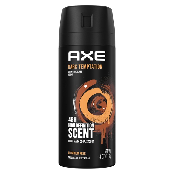 AXE Body Spray Deodorant Dark Temptation for Long Lasting Odor Protection Deodorant for Men Formulated Without Aluminum 4.0 oz