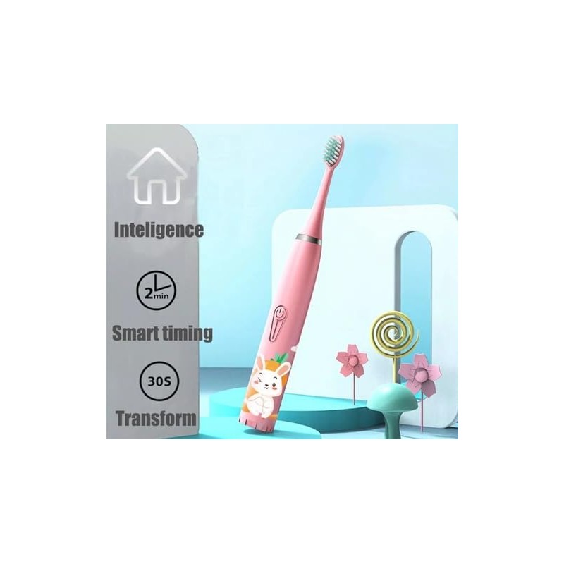ZJchao Cepillo de Dientes Eléctrico para Niños, Cepillo de Dientes