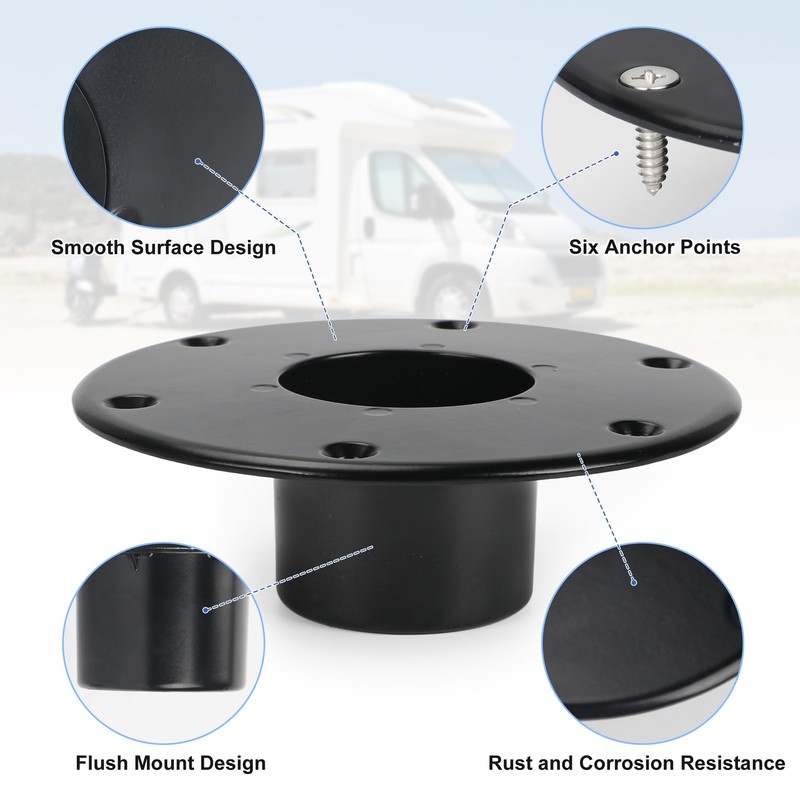 Starry Rv Trailer Pedestal Base Aluminum RV/Boat Table Base Mount