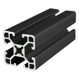 8020, 1515, 15 Series 1.5 Inch x 1.5 Inch T-Slotted Aluminum Extrusion DIY Extruded Linear Slot Bar Rail 80/20 (Ultra Light Smooth, Black Anodize, 18" Long)