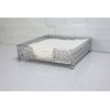 Home Basics Infinity Collection Flat Napkin Holder, Silver Chrome 7.25"