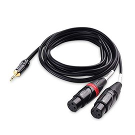 Cable Matters Cable Matters 3.5mm 1/8 Inch TRS to 2 XLR Cable 6 ft, Male to Female Aux to Dual XLR Breakout Cable