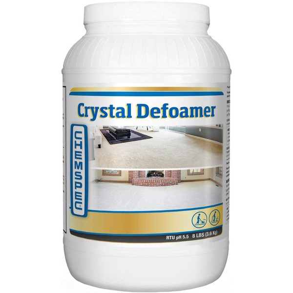 Chemspec Crystal Defoamer, Professional Strength Antifoaming for Carpet Cleaning Systems, 1-8 lb jar (C-CD8)