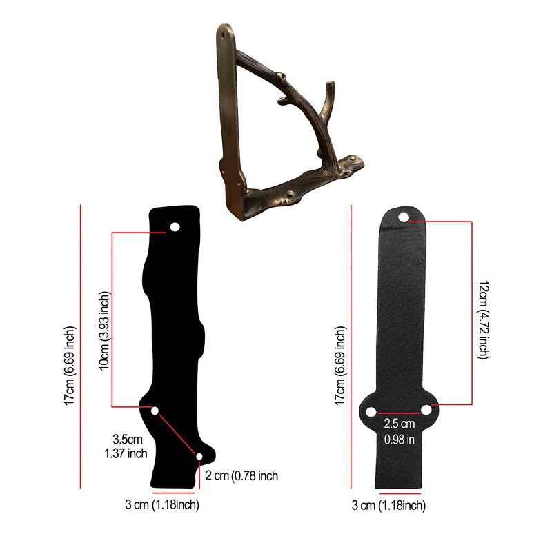 NACH Decorative Shelf Brackets, 2 Pack of 7 x 2