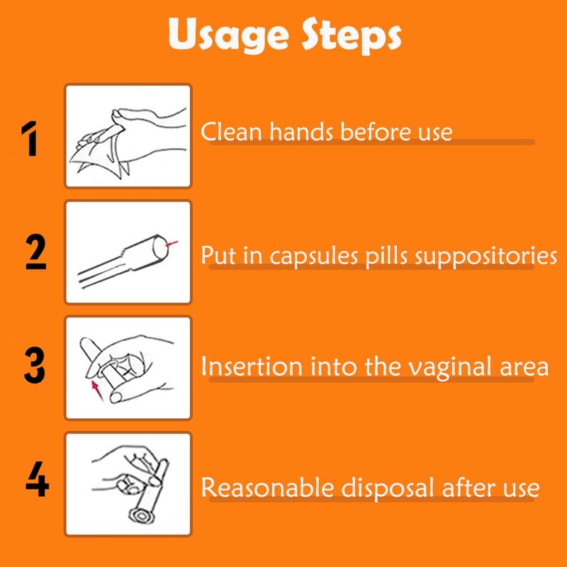 10 Pcs Disposable Vaginal Applicators Single-Use Suppository Applicators Personal Pessary