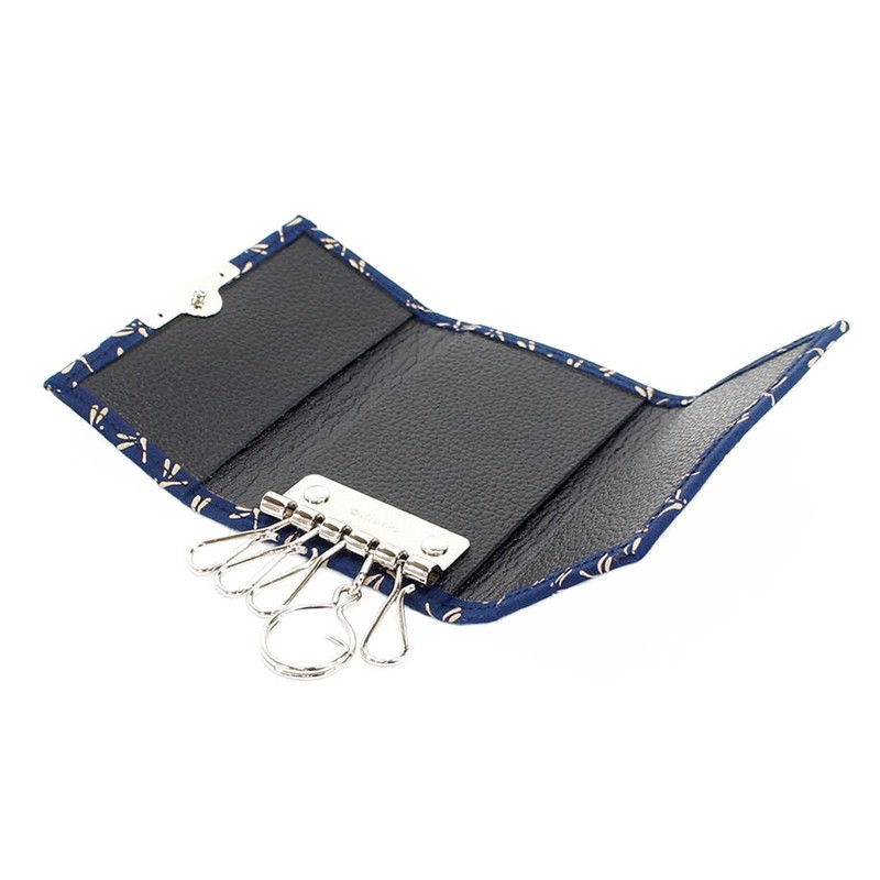 Indenya 4704-14-008 Key Case C, Deer Leather, Navy Blue and