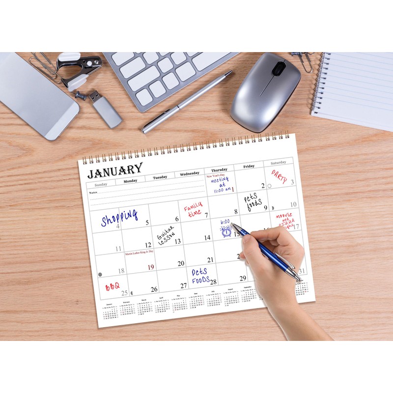 2026 Spiral-bound Wall Calendar (Baseball) - 12 Months Desktop/Wall Calendar/Planner
