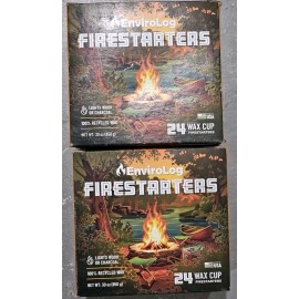 EnviroLog 2x EnviroLog Fire Starters, 24 Ct, Earth Conscious for Indoor and Outdoor use