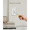 ZILLSEA 4-Pack Duplex Outlet Cover, Metal Wall Plate for Electrical